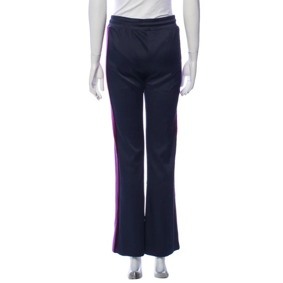 Sandro Paris Navy Joggers | Satin | Side Stripe Pants | Size S | Luxe Athleisure - Picture 3 of 7